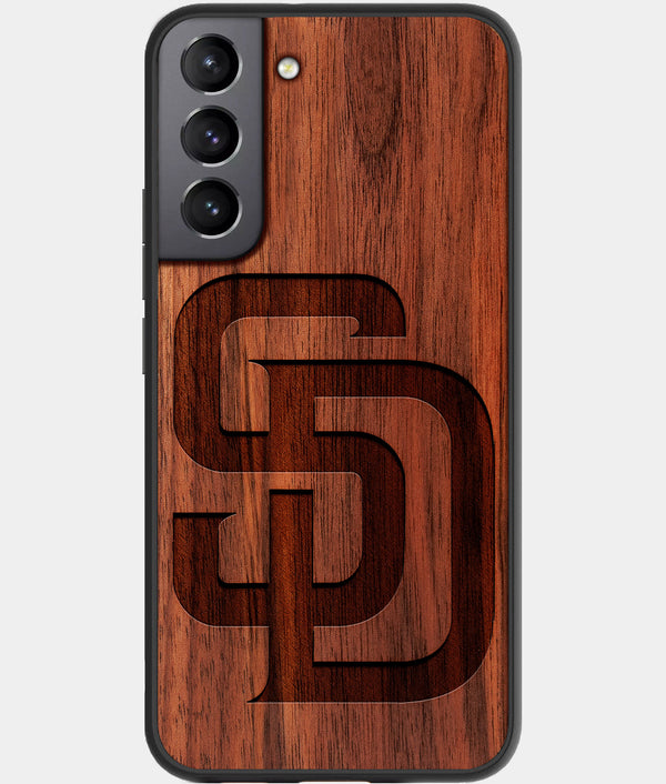 Best Wood San Diego Padres Galaxy S22 Case - Custom Engraved Cover - Engraved In Nature