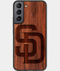 Best Wood San Diego Padres Galaxy S22 Case - Custom Engraved Cover - Engraved In Nature