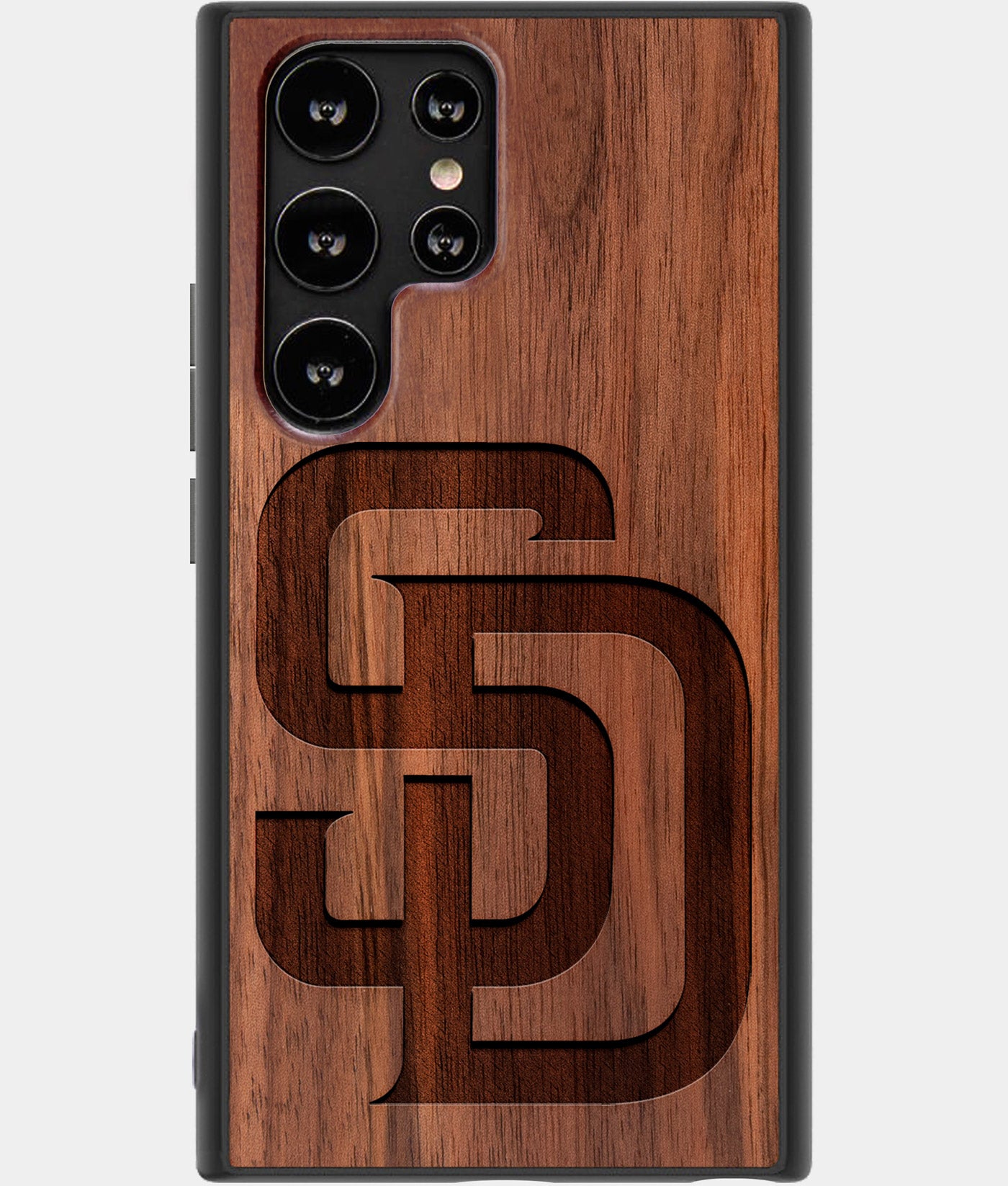 Best Wood San Diego Padres Samsung Galaxy S22 Ultra Case - Custom Engraved Cover - Engraved In Nature