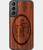 Best Wood San Francisco 49ers Samsung Galaxy S22 Plus Case - Custom Engraved Cover - Engraved In Nature