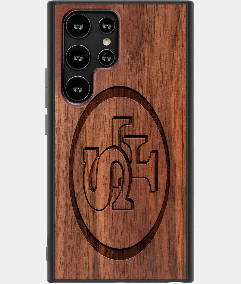 Best Wood San Francisco 49ers Samsung Galaxy S22 Ultra Case - Custom Engraved Cover - Engraved In Nature