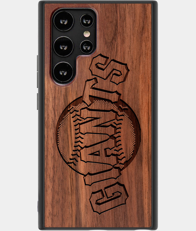 Best Wood San Francisco Giants Samsung Galaxy S22 Ultra Case - Custom Engraved Cover - Engraved In Nature