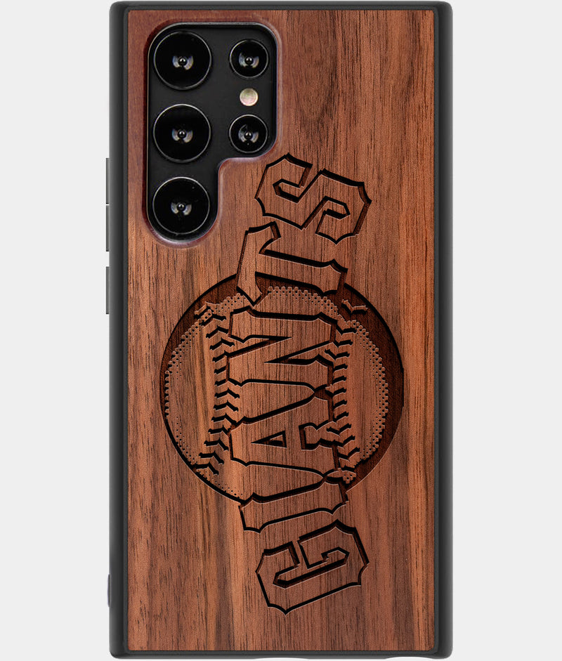 Best Wood San Francisco Giants Samsung Galaxy S23 Ultra Case - Custom Engraved Cover - Engraved In Nature
