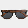 San Jose California Wood Sunglasses with custom engraving.  Add Your Custom Engraving On The Right Side. San Jose California Custom Gifts For Men - San Jose California Sustainable Wayfarer Eyewear and Shades Front View