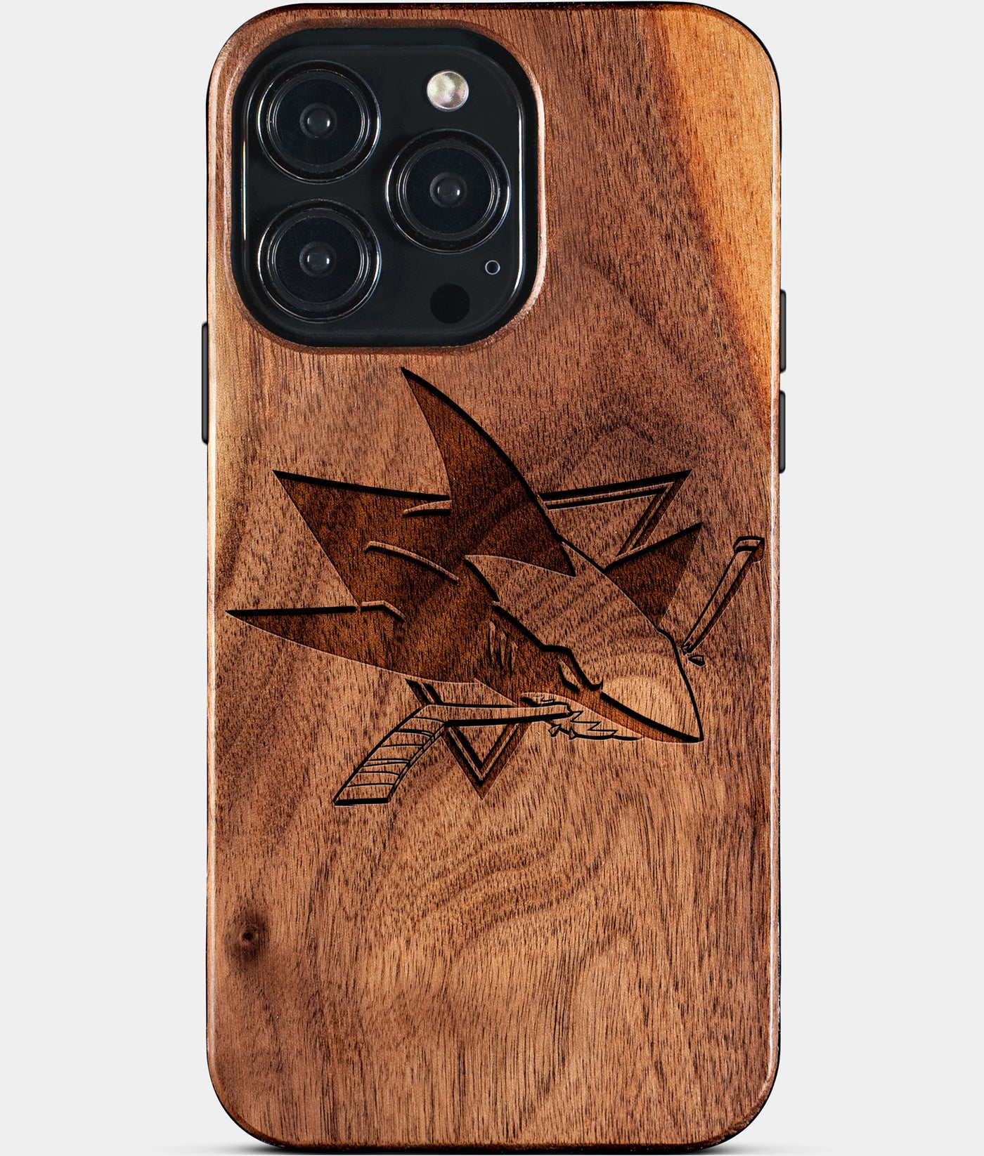Custom San Jose Sharks iPhone 15/15 Pro/15 Pro Max/15 Plus Case - Wood Sharks Cover - Eco-friendly San Jose Sharks iPhone 15 Case - Carved Wood Custom San Jose Sharks Gift For Him - Monogrammed Personalized iPhone 15 Cover By Engraved In Nature