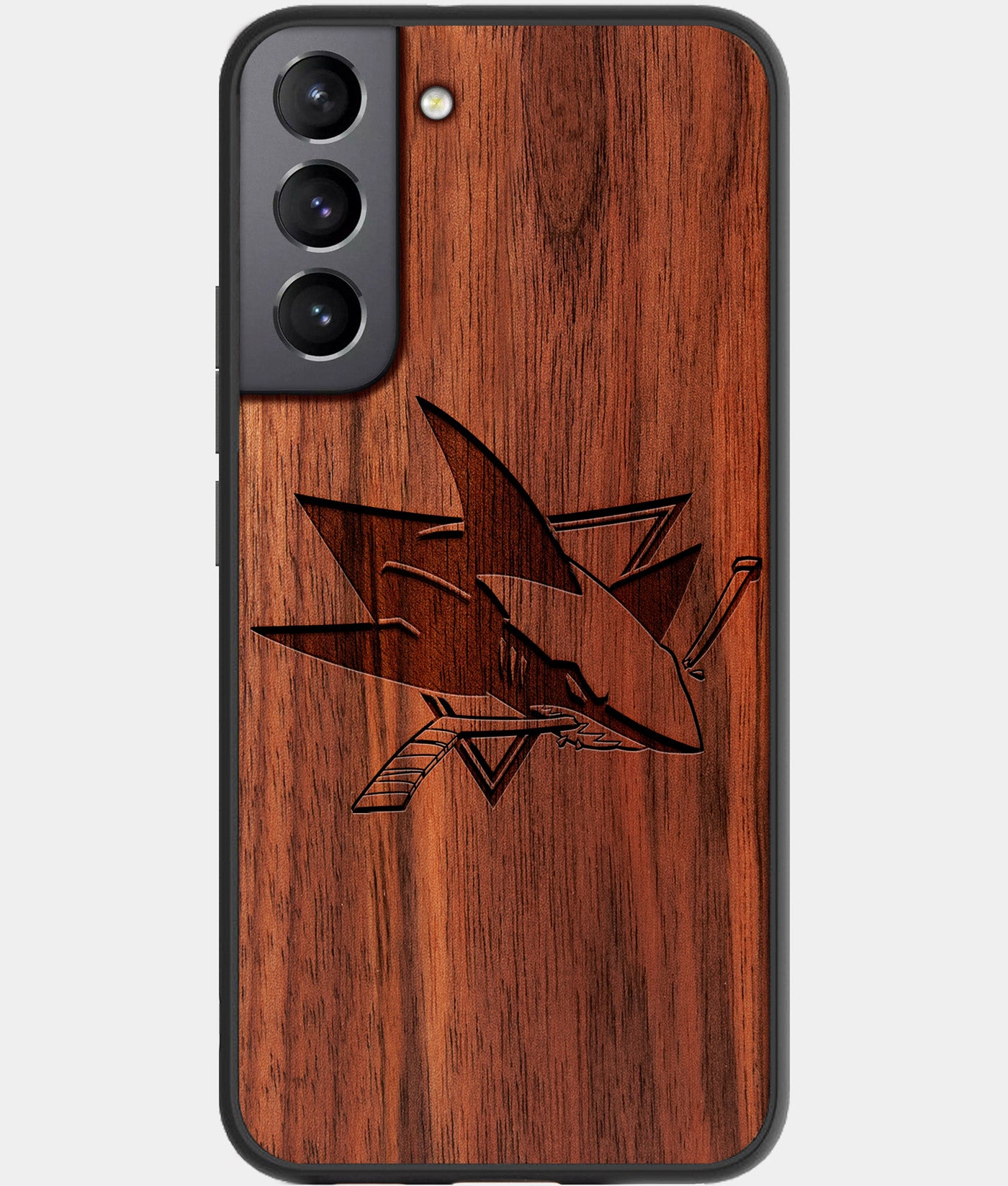Best Wood San Jose Sharks Samsung Galaxy S22 Case - Custom Engraved Cover - Engraved In Nature