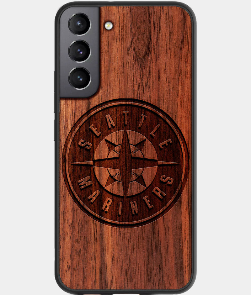 Best Wood Seattle Mariners Samsung Galaxy S22 Plus Case - Custom Engraved Cover - Engraved In Nature