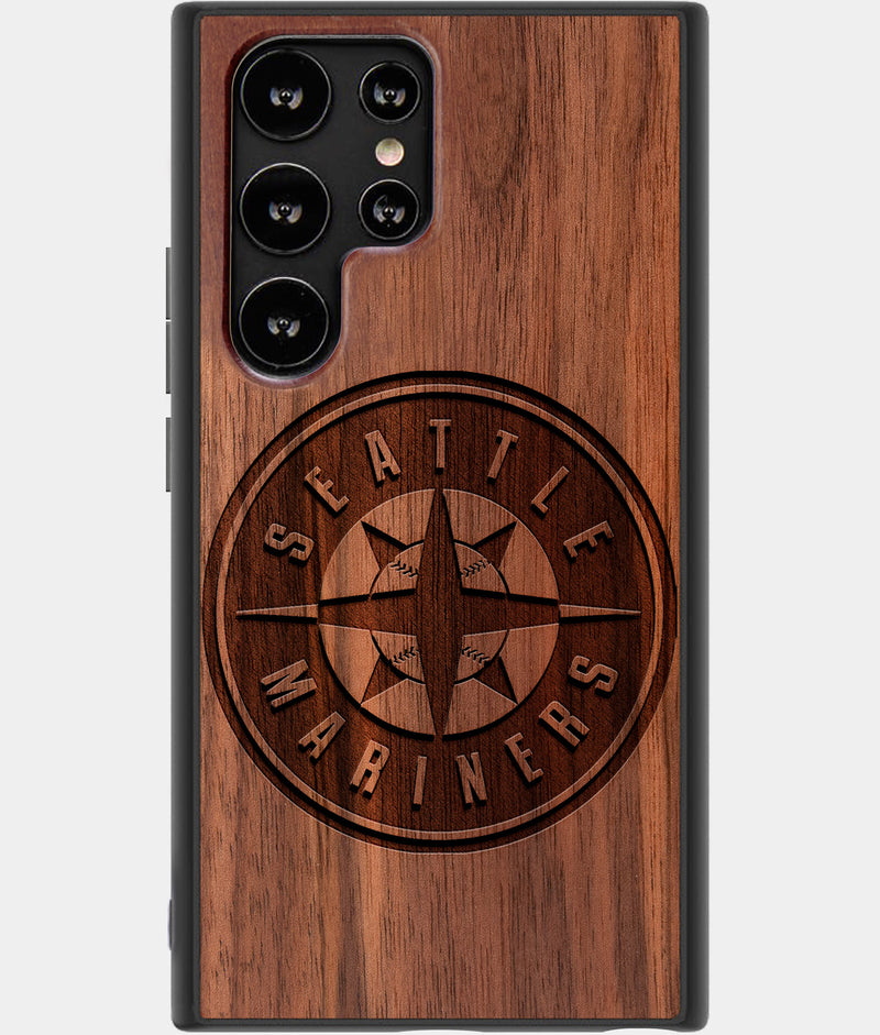 Best Wood Seattle Mariners Samsung Galaxy S23 Ultra Case - Custom Engraved Cover - Engraved In Nature