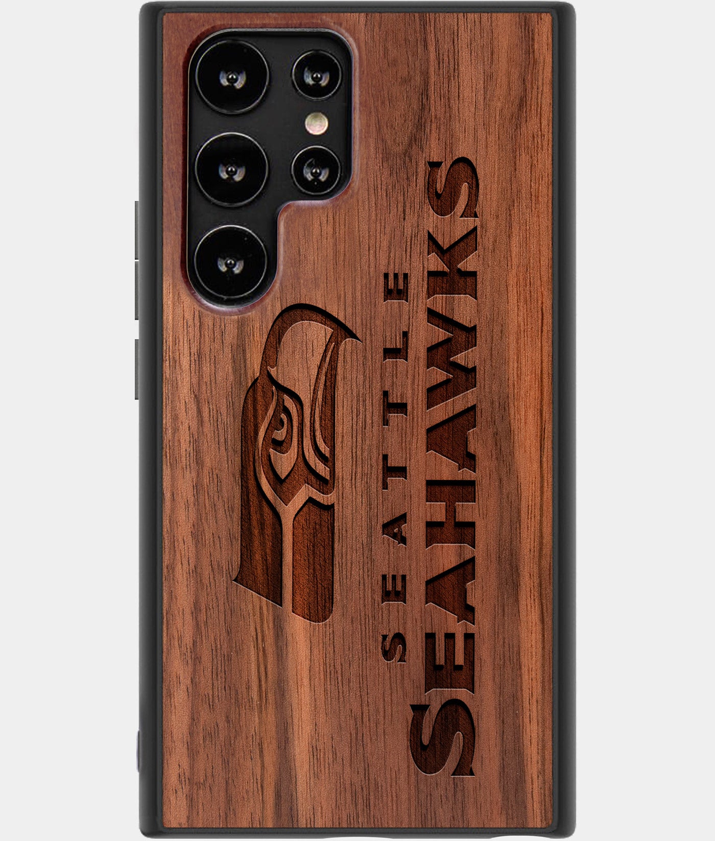 Best Wood Seattle Seahawks Samsung Galaxy S22 Ultra Case - Custom Engraved Cover - Engraved In Nature