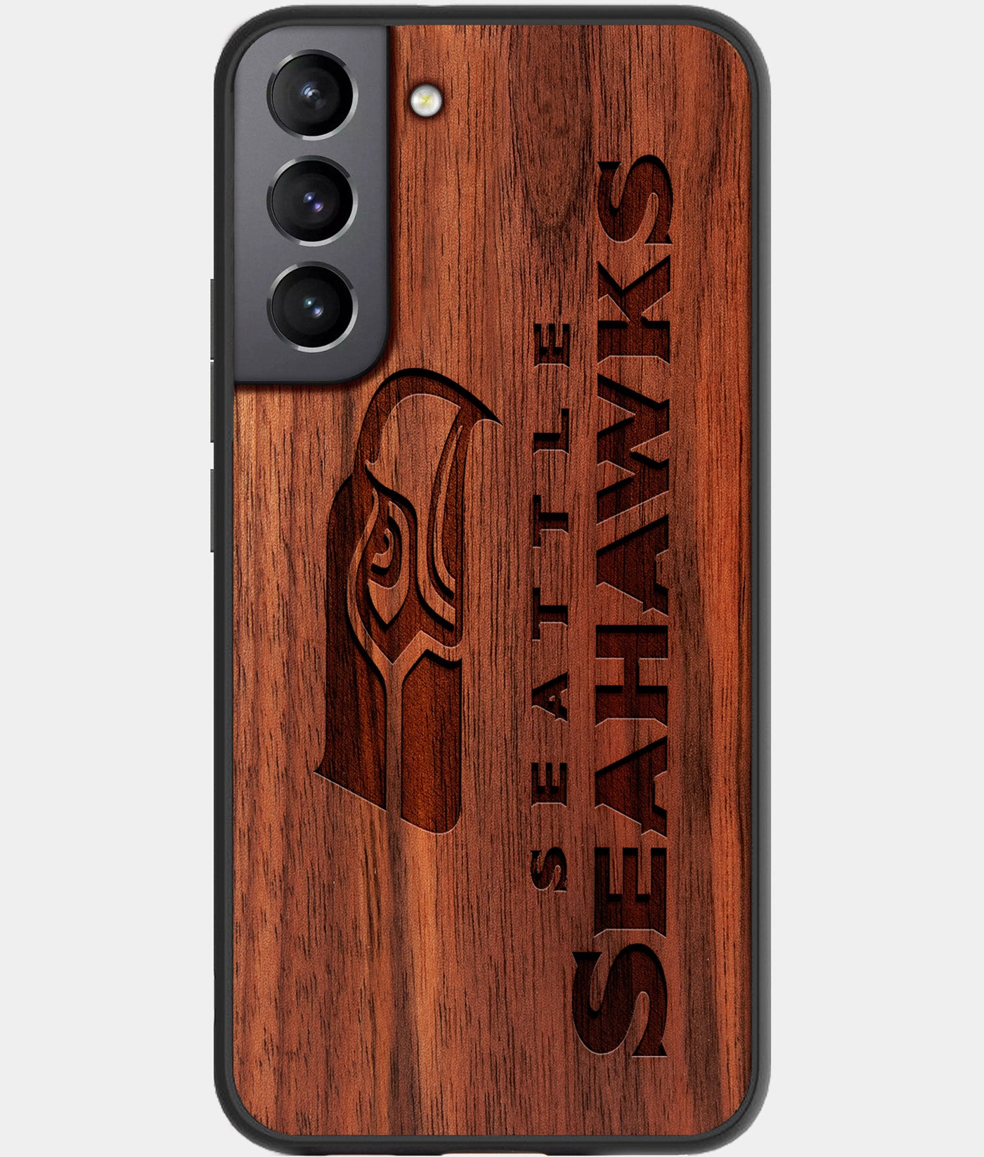 Best Wood Seattle Seahawks Samsung Galaxy S22 Case - Custom Engraved Cover - Engraved In Nature