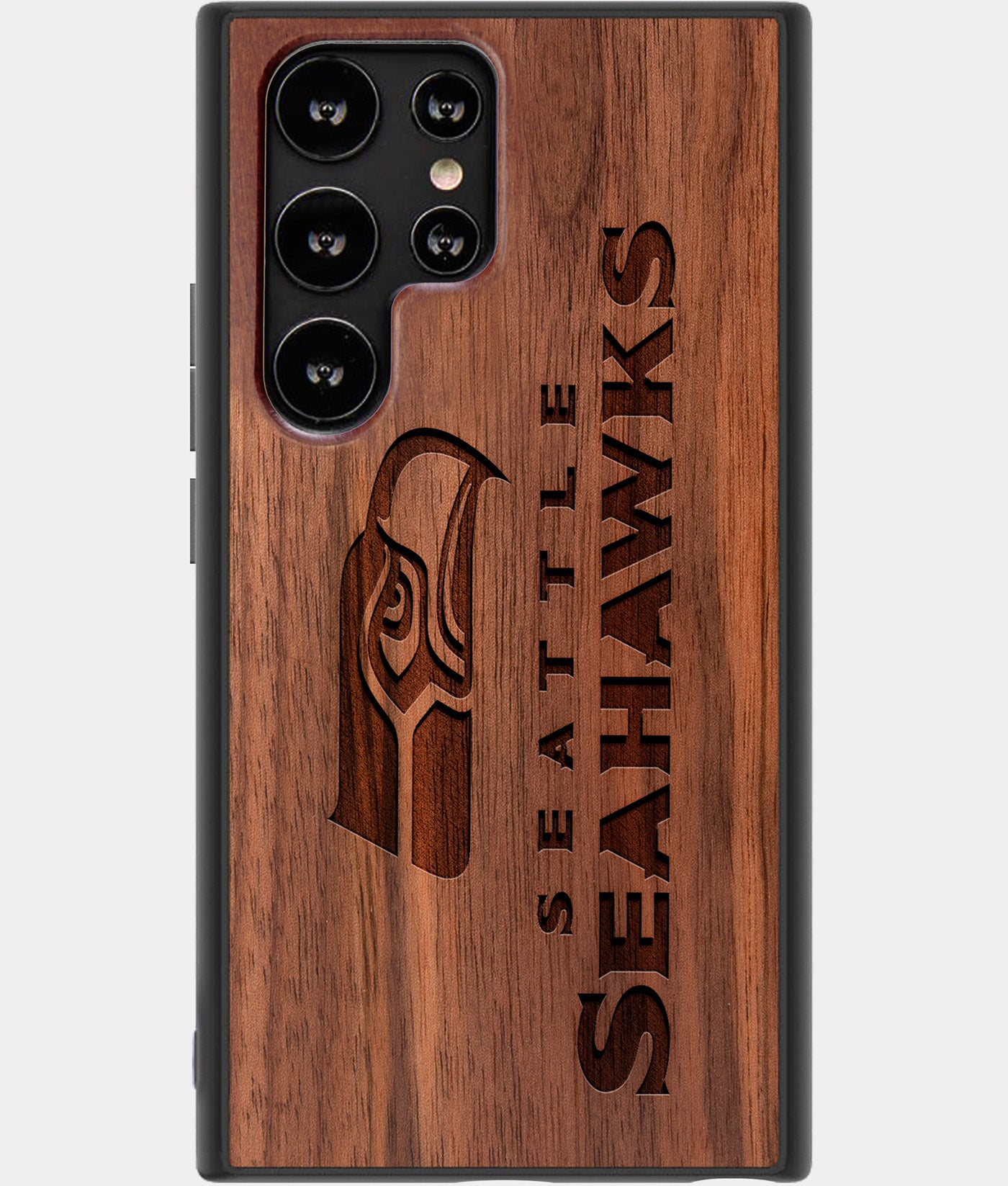 Best Wood Seattle Seahawks Samsung Galaxy S23 Ultra Case - Custom Engraved Cover - Engraved In Nature