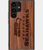 Best Wood Seattle Seahawks Samsung Galaxy S23 Ultra Case - Custom Engraved Cover - Engraved In Nature