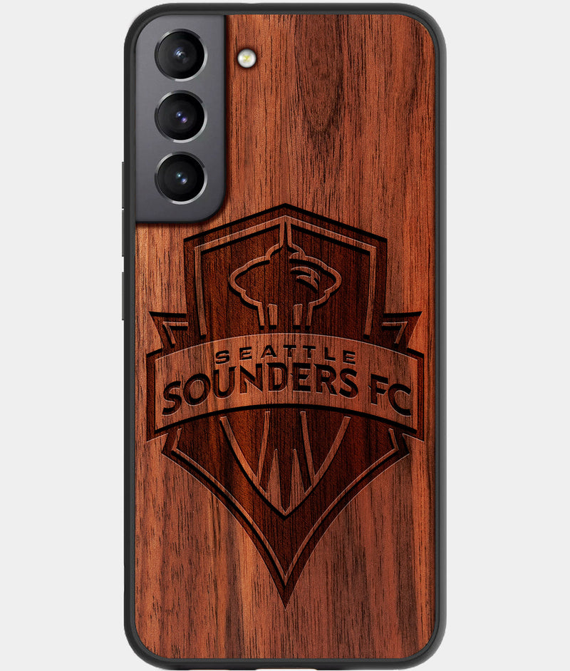 Best Wood Seattle Sounders FC Galaxy S22 Case - Custom Engraved Cover - Engraved In Nature