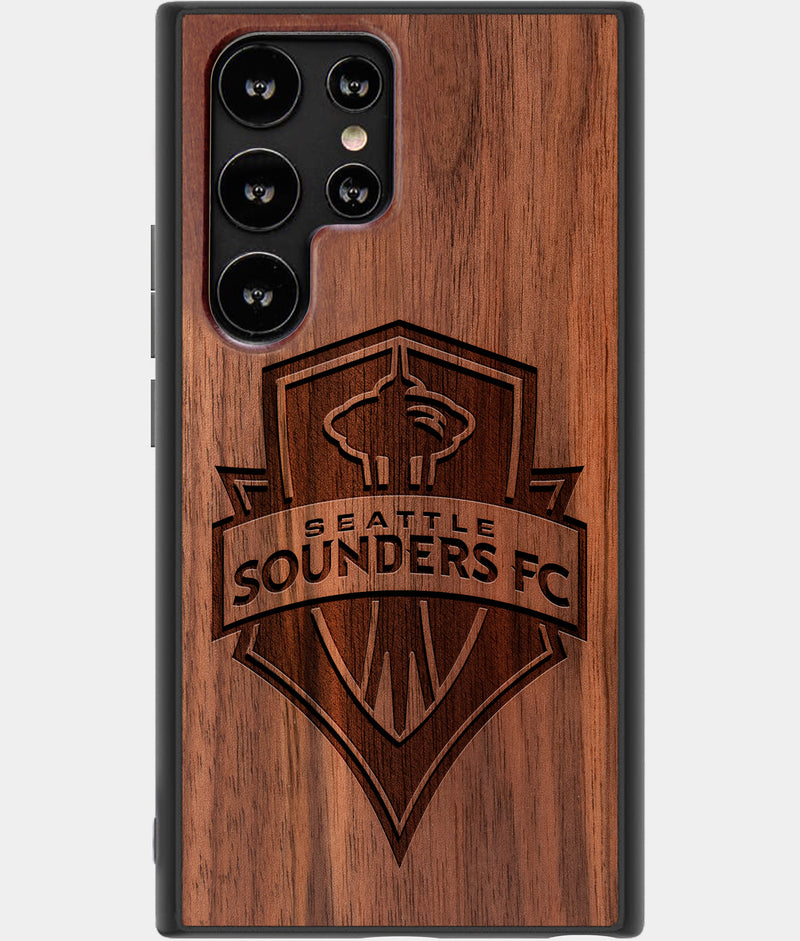 Best Wood Seattle Sounders FC Samsung Galaxy S22 Ultra Case - Custom Engraved Cover - Engraved In Nature
