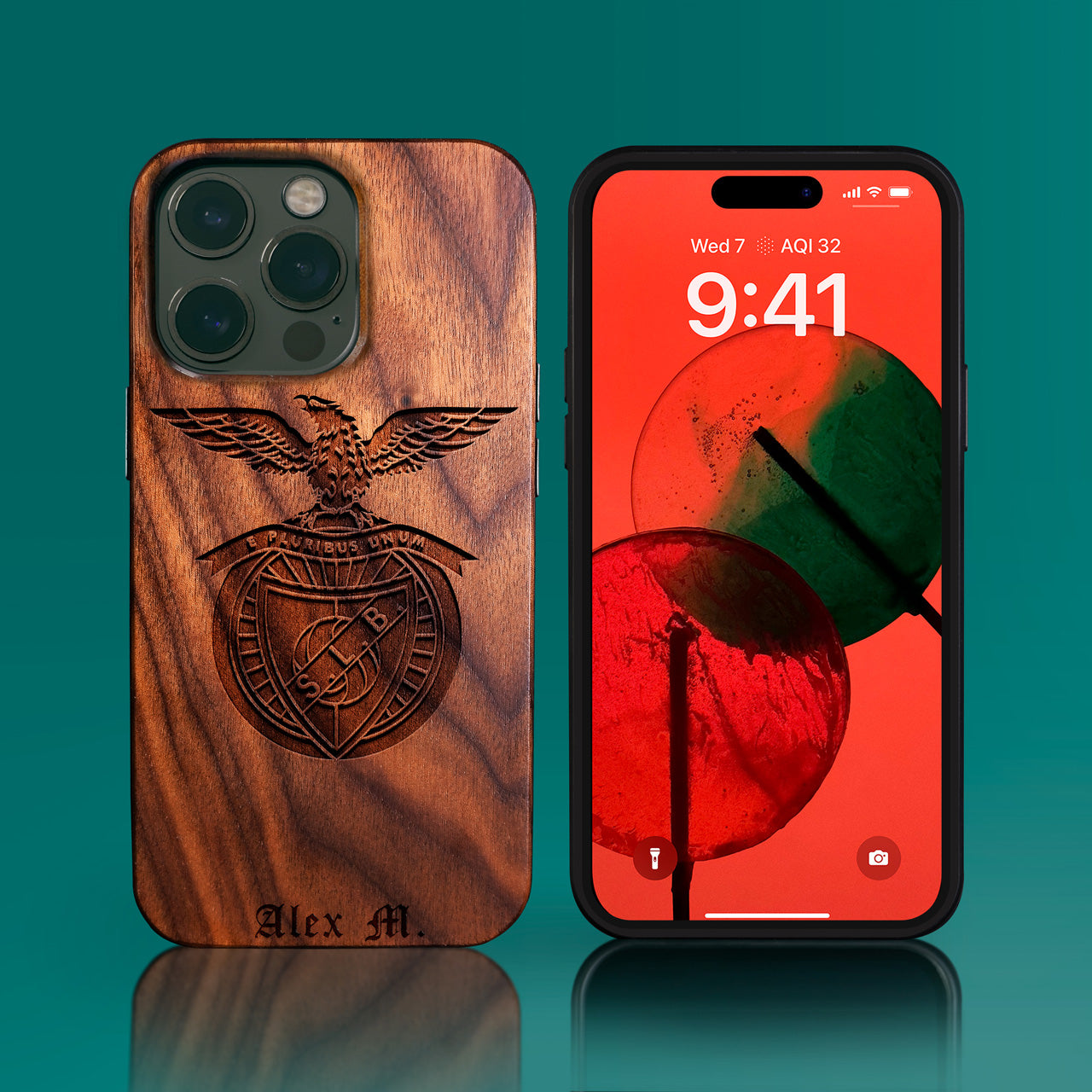 Custom S.L. Benfica iPhone 14/14 Pro/14 Pro Max/14 Plus Case - Carved Wood S.L. Benfica Cover