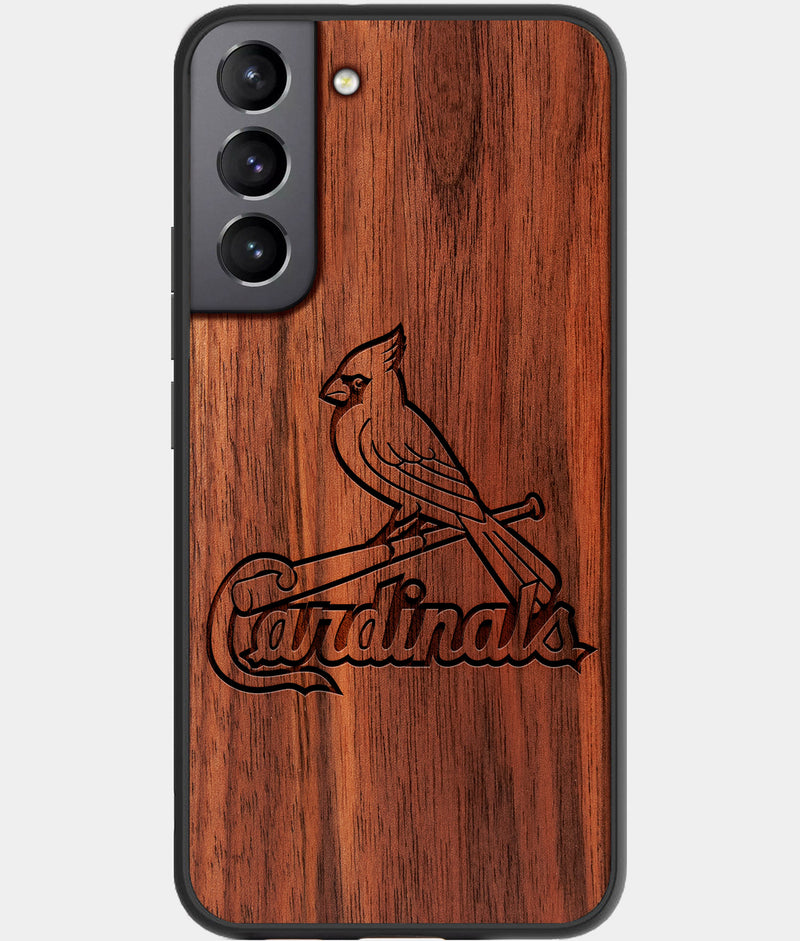 Best Wood St Louis Cardinals Samsung Galaxy S22 Plus Case - Custom Engraved Cover - Engraved In Nature