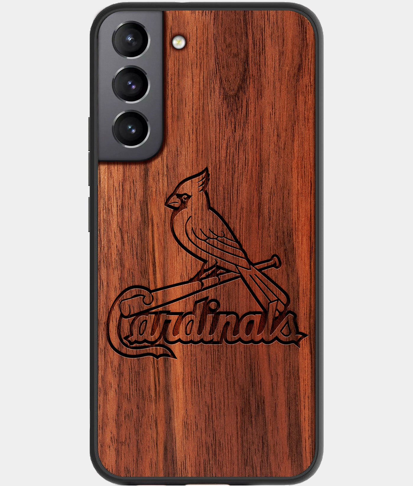 Best Wood St Louis Cardinals Samsung Galaxy S22 Case - Custom Engraved Cover - Engraved In Nature
