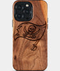 Custom Tampa Bay Buccaneers iPhone 15/15 Pro/15 Pro Max/15 Plus Case - Wood Buccaneers Cover - Eco-friendly Tampa Bay Buccaneers iPhone 15 Case - Carved Wood Custom Tampa Bay Buccaneers Gift For Him - Monogrammed Personalized iPhone 15 Cover By Engraved In Nature