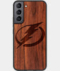 Best Walnut Wood Tampa Bay Lightning Galaxy S21 FE Case - Custom Engraved Cover - Engraved In Nature