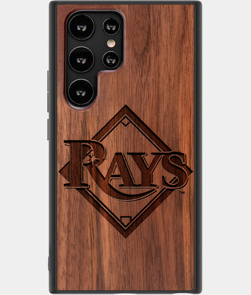 Best Wood Tampa Bay Rays Samsung Galaxy S22 Ultra Case - Custom Engraved Cover - Engraved In Nature