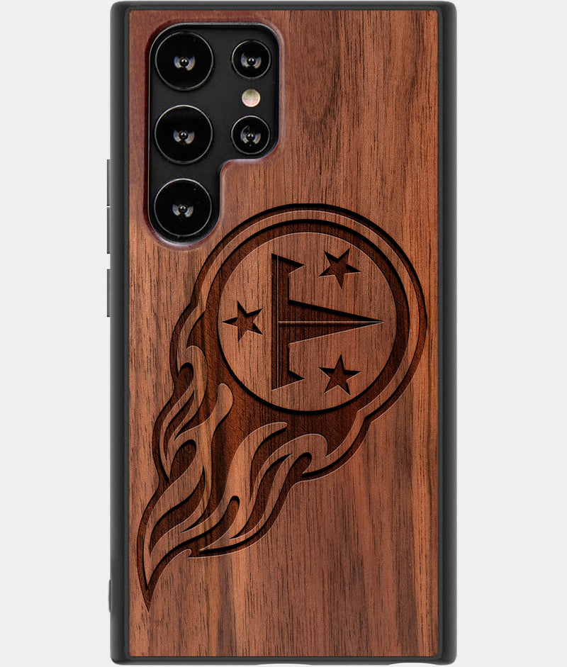 Best Wood Tennessee Titans Samsung Galaxy S22 Ultra Case - Custom Engraved Cover - Engraved In Nature