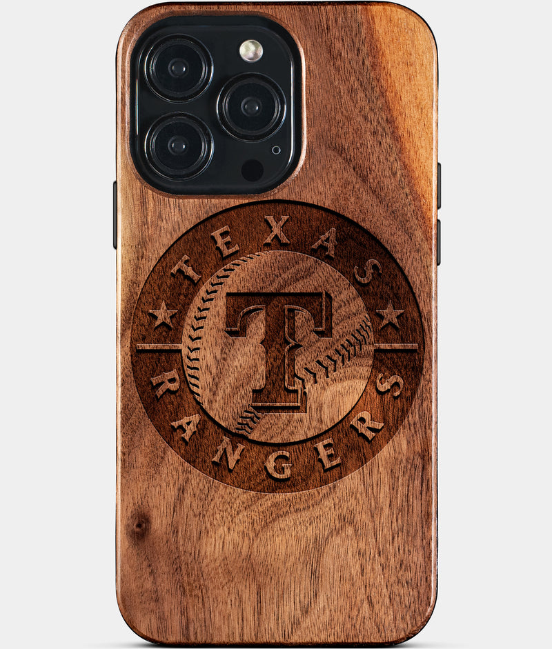 Custom Texas Rangers iPhone 15/15 Pro/15 Pro Max/15 Plus Case - Wood Rangers Cover - Eco-friendly Texas Rangers iPhone 15 Case - Carved Wood Custom Texas Rangers Gift For Him - Monogrammed Personalized iPhone 15 Cover By Engraved In Nature