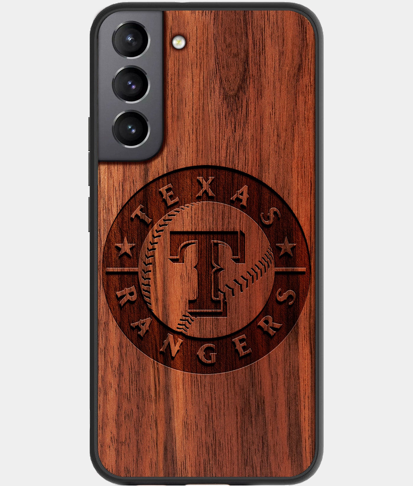 Best Wood Texas Rangers Galaxy S22 Case - Custom Engraved Cover - Engraved In Nature