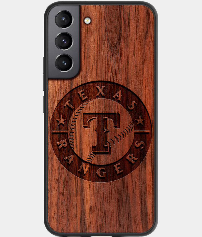 Best Wood Texas Rangers Galaxy S22 Case - Custom Engraved Cover - Engraved In Nature