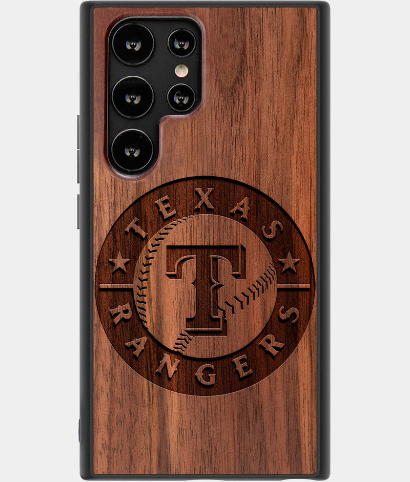 Best Wood Texas Rangers Samsung Galaxy S23 Ultra Case - Custom Engraved Cover - Engraved In Nature