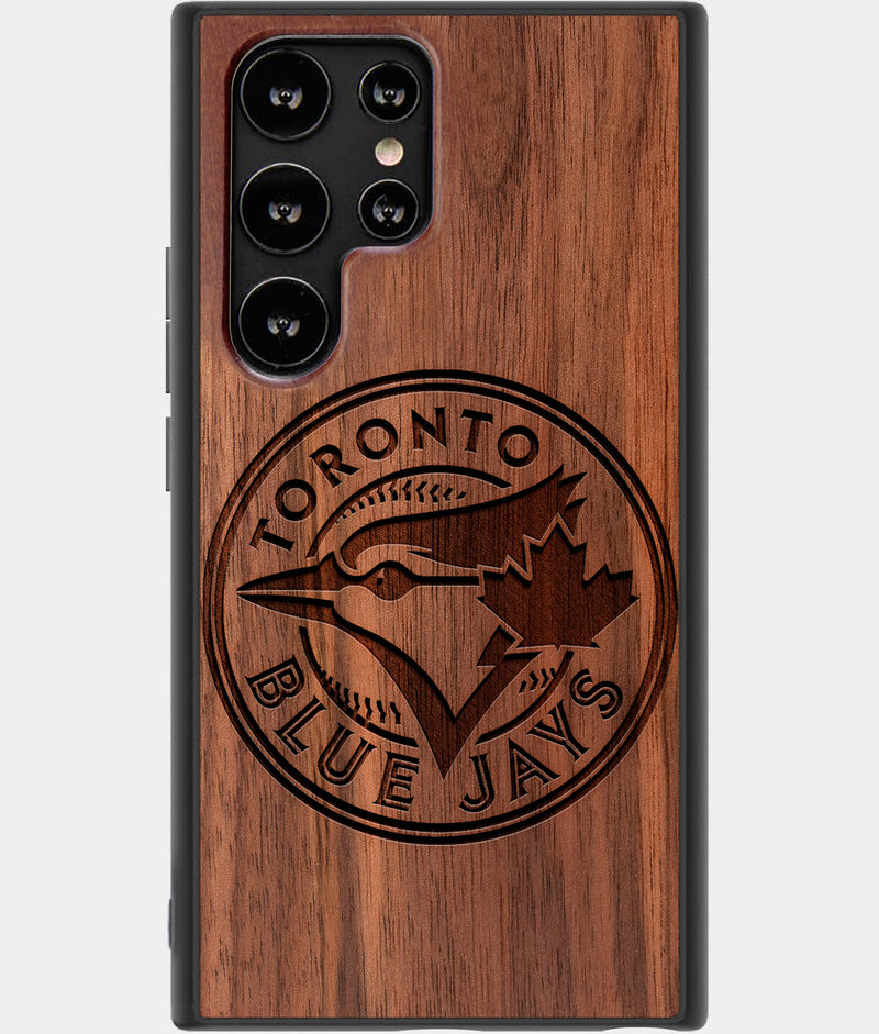 Best Wood Toronto Blue Jays Samsung Galaxy S22 Ultra Case - Custom Engraved Cover - Engraved In Nature