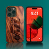 Custom Utah Jazz iPhone 14/14 Pro/14 Pro Max/14 Plus Case - Carved Wood Utah Jazz Cover