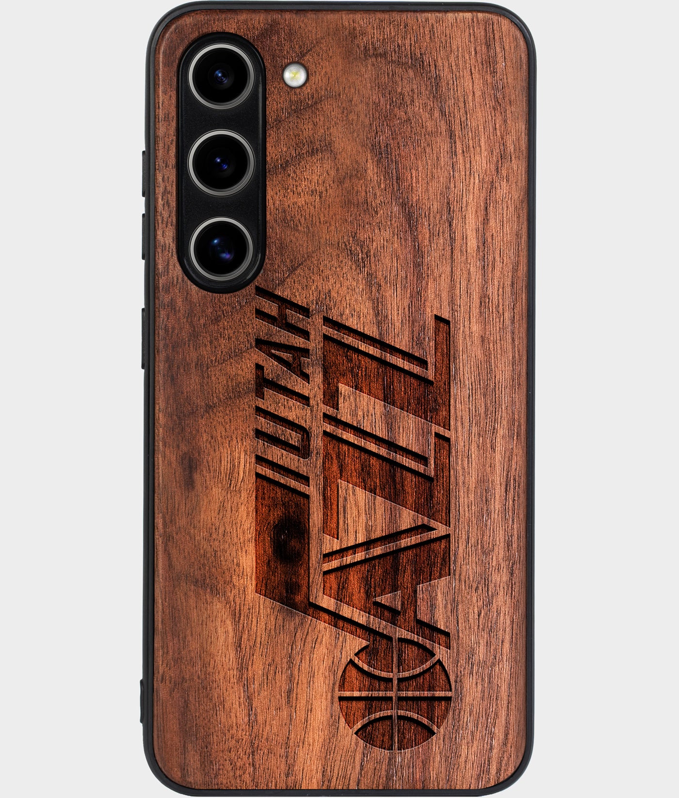 Best Wood Utah Jazz Samsung Galaxy S24 Case - Custom Engraved Cover - Engraved In Nature