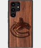 Best Wood Vancouver Canucks Samsung Galaxy S22 Ultra Case - Custom Engraved Cover - Engraved In Nature