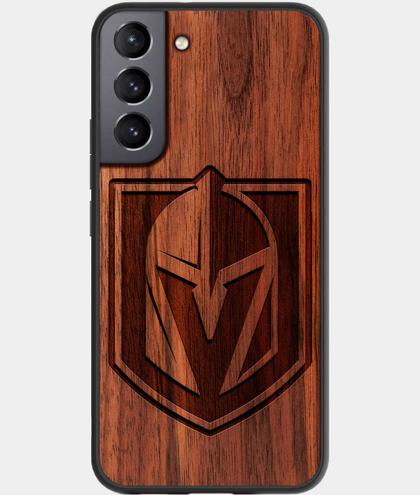 Best Walnut Wood Vegas Golden Knights Galaxy S21 FE Case - Custom Engraved Cover - Engraved In Nature