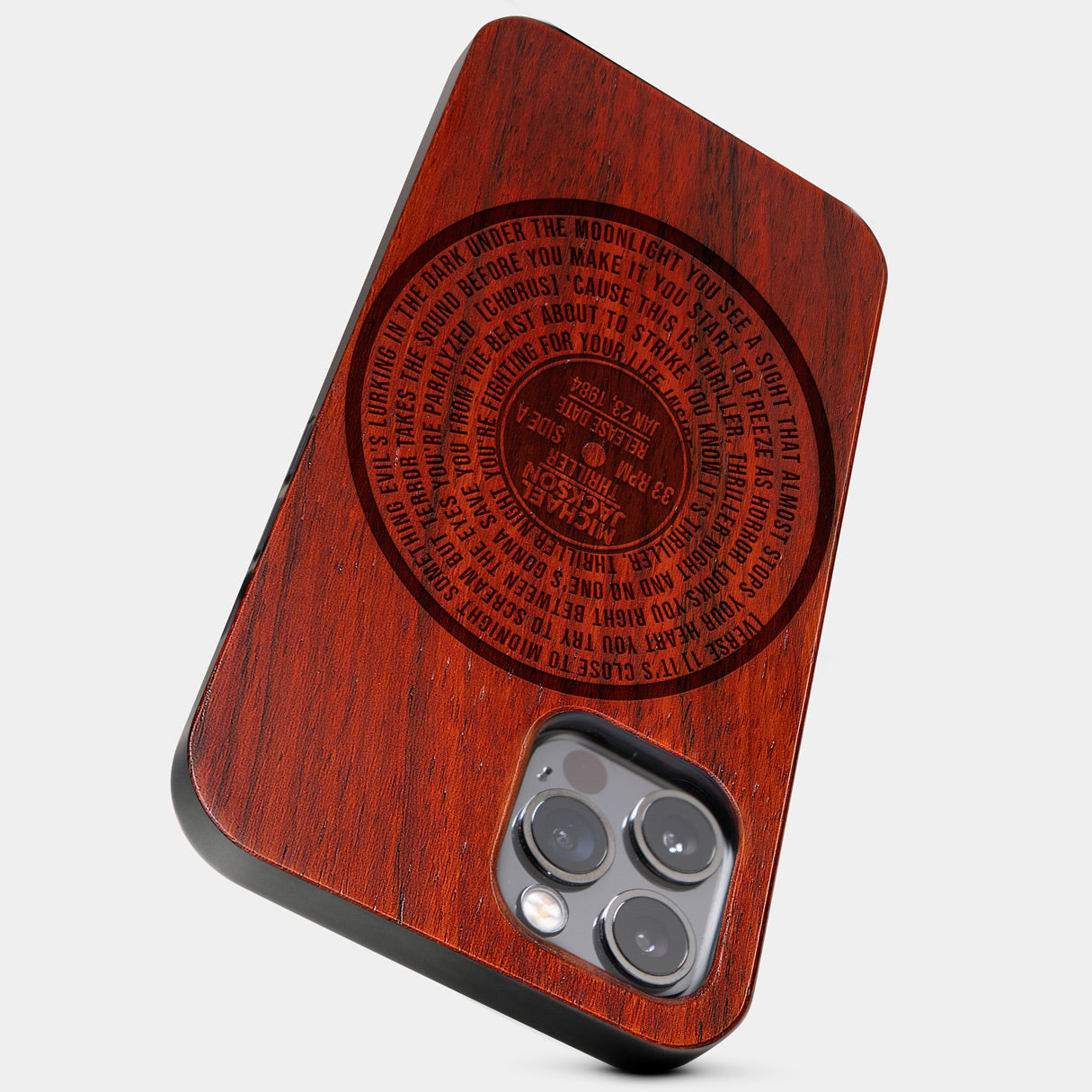 Best Custom Wood Vinyl Record iPhone 13 Series Cases - Custom Song Gift For Vinyl Collectors | 7" EP - Engraved In Nature