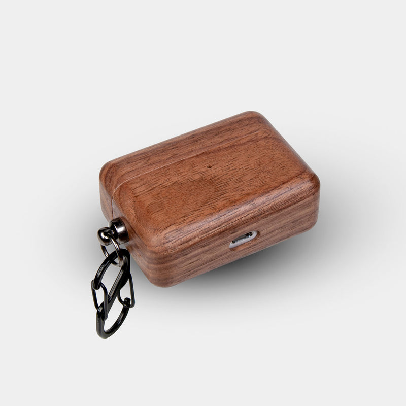 Best Custom Walnut Wood AirPods Pro Case Covers - Engraved In Nature