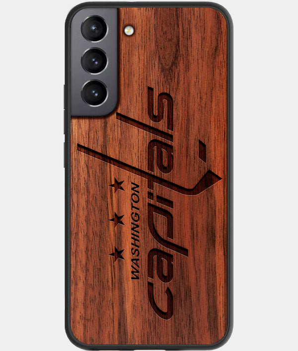 Best Walnut Wood Washington Capitals Galaxy S21 FE Case - Custom Engraved Cover - Engraved In Nature