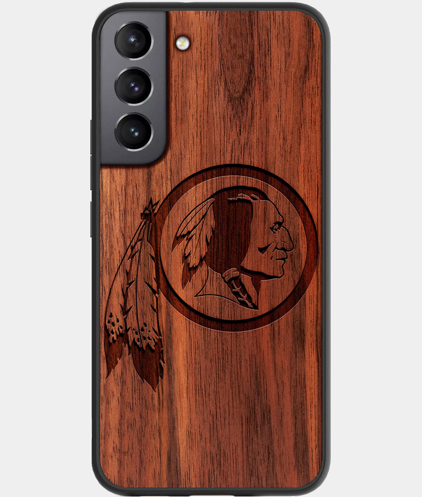 Best Wood Washington Commanders Samsung Galaxy S22 Plus Case - Custom Engraved Cover - Engraved In Nature