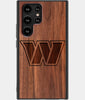 Best Wood Washington Commanders Samsung Galaxy S22 Ultra Case - Custom Engraved Cover - Engraved In Nature