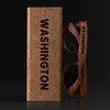 Washington DC III Wood Sunglasses with custom engraving. Custom Washington DC III Gifts For Men -  Sustainable Washington DC III eco friendly products - Personalized Washington DC III Birthday Gifts - Unique Washington DC III travel Souvenirs and gift shops. Washington DC III Wayfarer Eyewear and Shades wiith Box