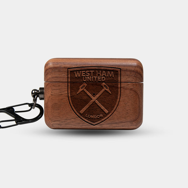Custom West Ham United F.C. AirPods Cases | AirPods Pro 3 | AirPods Pro 2 | AirPods 4 | AirPods 3 Case - Carved Wood West Ham United FC AirPods Cover - Eco-friendly West Ham United FC AirPods Case - Custom West Ham United FC Gift For Him - Monogrammed Personalized AirPods Cover By Engraved In Nature