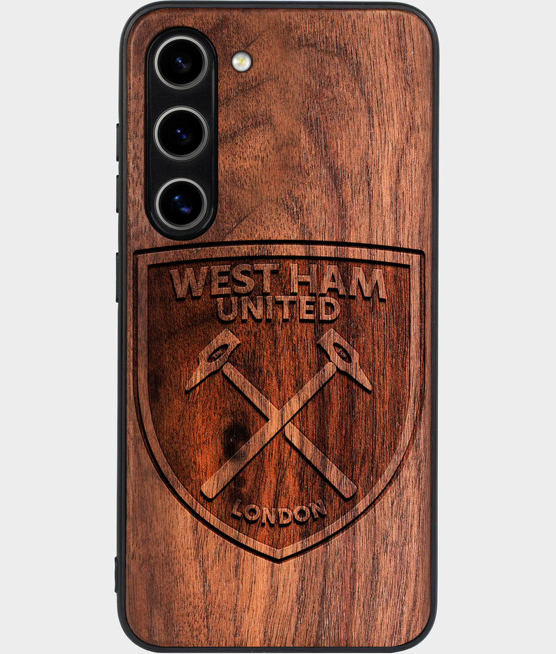 Best Wood West Ham United F.C. Galaxy S24 Case - Custom Engraved Cover - Engraved In Nature