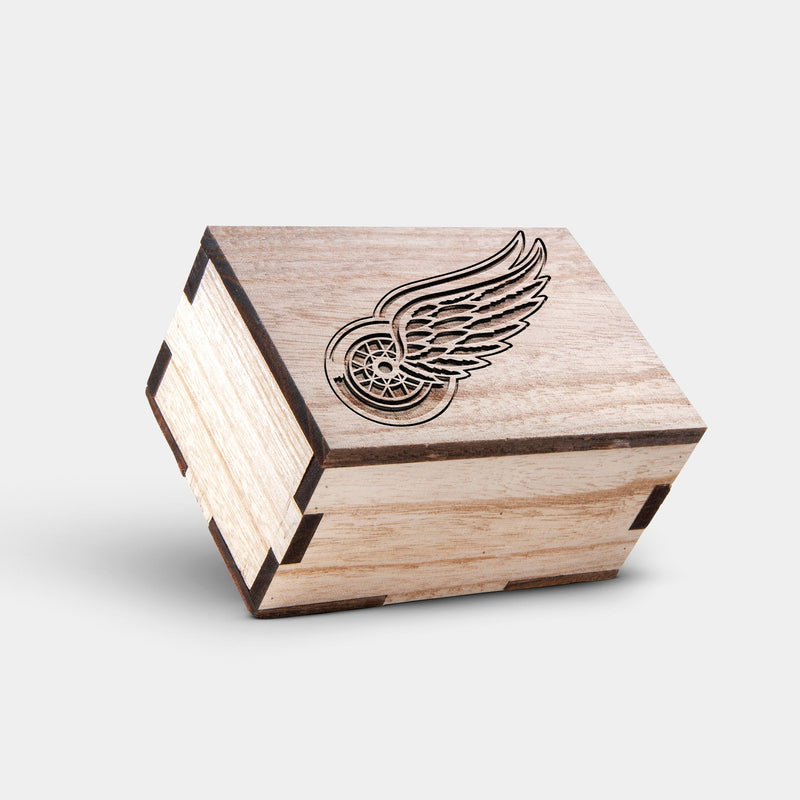Best Detroit Red Wings Mahogany And Walnut Wood Chronograph Watch - Engraved In Nature