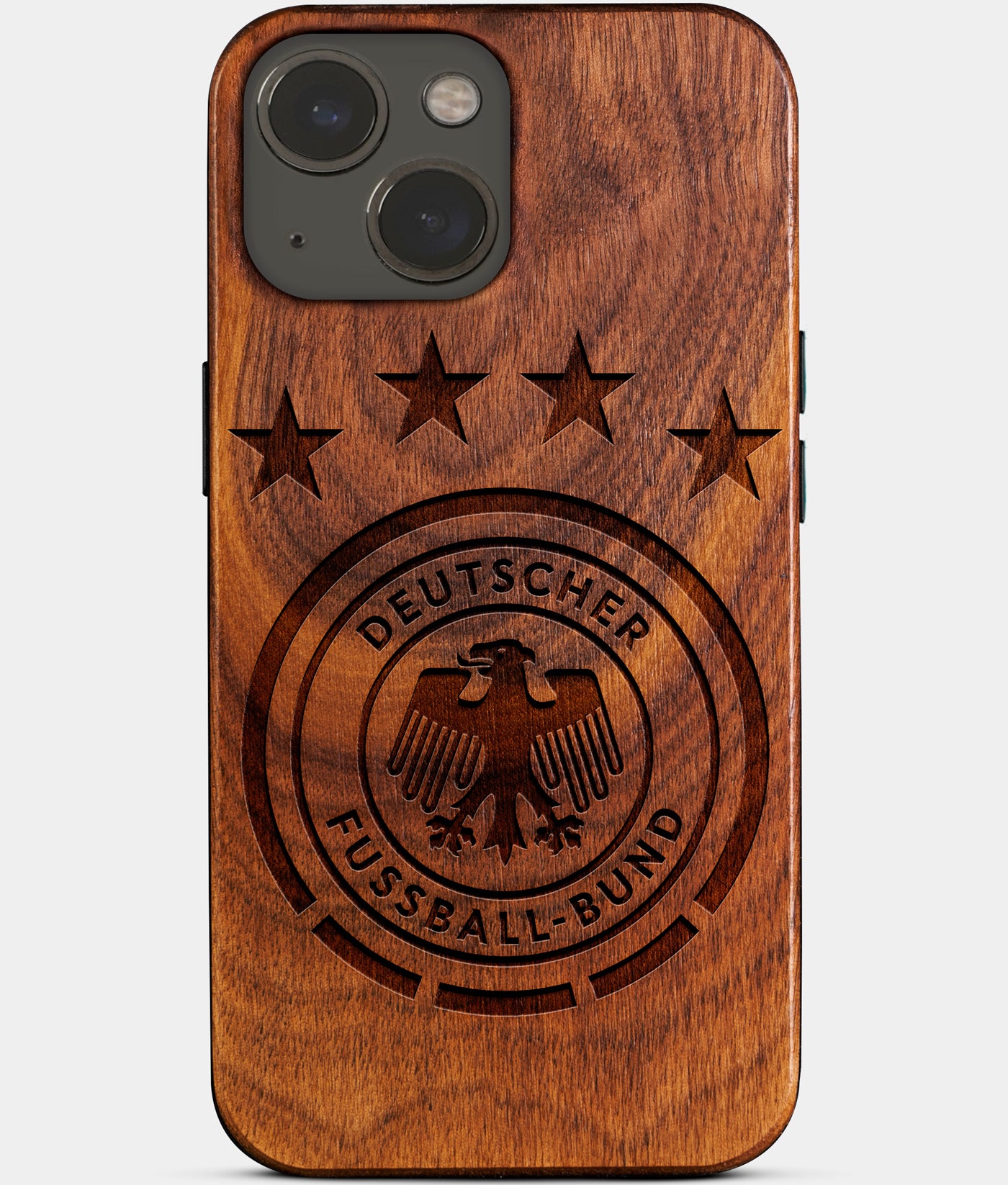 Germany National Football Team iPhone 14 Plus Cases Deutscher Fussball Bund Personalized German Football Club Frankfurt Gifts For Men 2022 Best German Christmas Gifts Carved Wood Unusual Deutsscher Fussball Bund Gift For Him