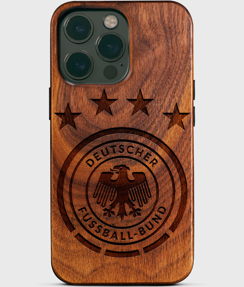 Germany National Football Team iPhone 14 Pro Max Cases Deutscher Fussball Bund Personalized German Football Club Frankfurt Gifts For Men 2022 Best German Christmas Gifts Carved Wood Unusual Deutsscher Fussball Bund Gift For Him