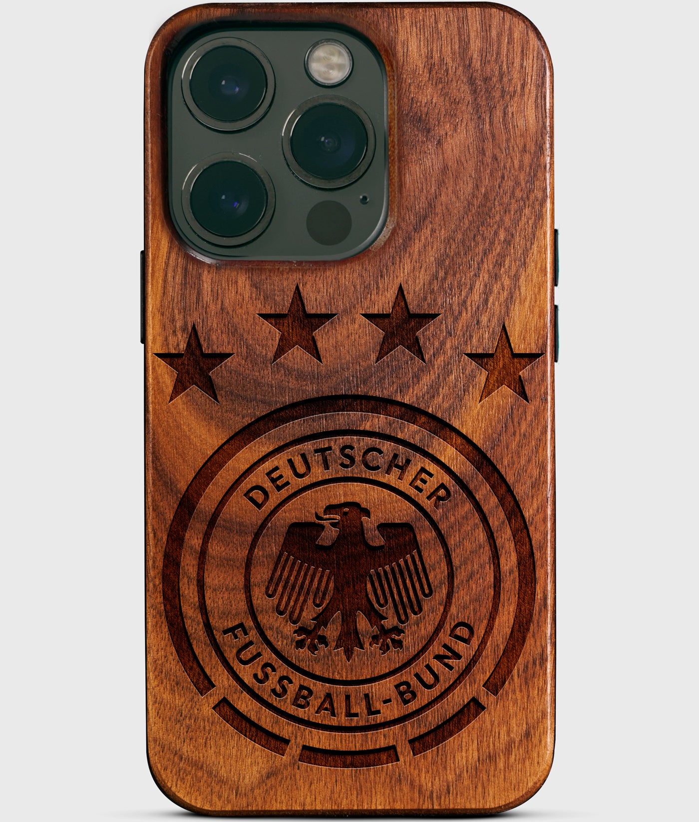 Germany National Football Team iPhone 14 Pro Cases Deutscher Fussball Bund Personalized German Football Club Frankfurt Gifts For Men 2022 Best German Christmas Gifts Carved Wood Unusual Deutsscher Fussball Bund Gift For Him