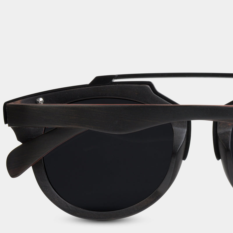 Best Custom Engraved Matte Black Oak Wood Sunglasses | Mohave Desert - Engraved In Nature