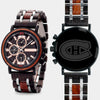 Montreal Canadiens Mens Wrist Watch  - Personalized Montreal Canadiens Mens Watches - Custom Gifts For Him, Birthday Gifts, Gift For Dad - Best 2022 Montreal Canadiens Christmas Gifts - Black 45mm NHL Wood Watch - By Engraved In Nature