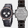 New York Islanders Mens Wrist Watch  - Personalized New York Islanders Mens Watches - Custom Gifts For Him, Birthday Gifts, Gift For Dad - Best 2022 New York Islanders Christmas Gifts - Black 45mm NHL Wood Watch - By Engraved In Nature