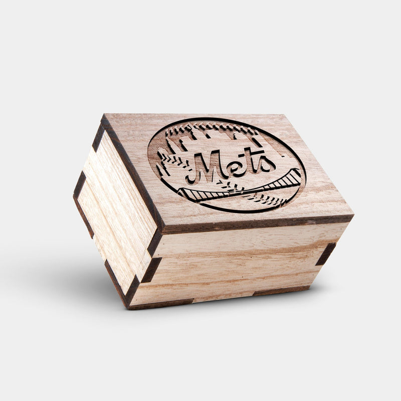 New York Mets Wooden Wristwatch - Chronograph Black Walnut Watch